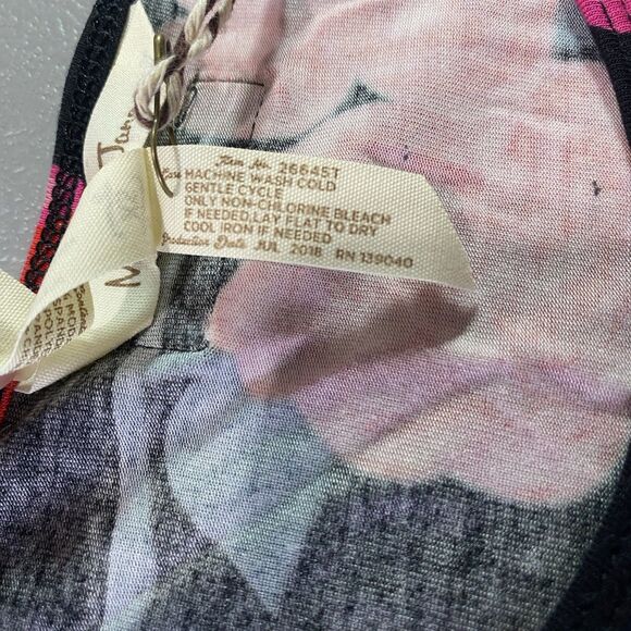 MATILDA JANE Dress Floral Mesh Overlay Tiered Long Sleeve Fitted NWT XS Black - Picture 13 of 13